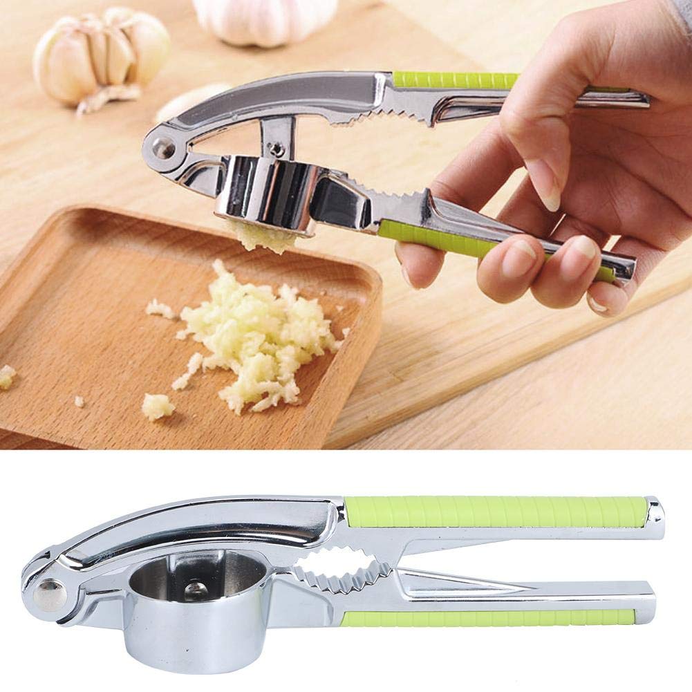 Garlic Press,Garlic Mincer Manual Food Garlic Press Grinder Crusher Masher Kitchen Portable Walnut Cracker for Home Use