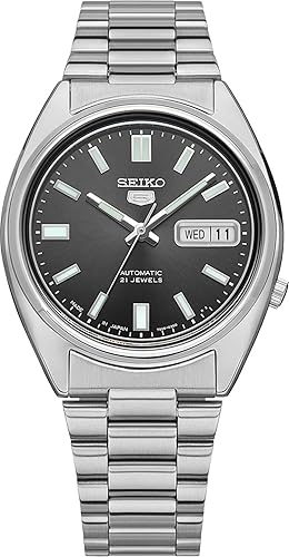 Seiko 5 SNXS79J1 - Reloj automático de acero inoxidable esfera negra fabricado en Japón por Seiko Watches