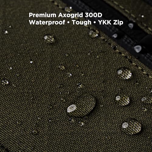 Image of ALPAKA HUB Pouch Pro EDC Tool Pouch Green Axogrid 300D | For Electronics, Cables with YKK Zipper, Daily Use and Travel，Weatherproof UV Resistant Fabric