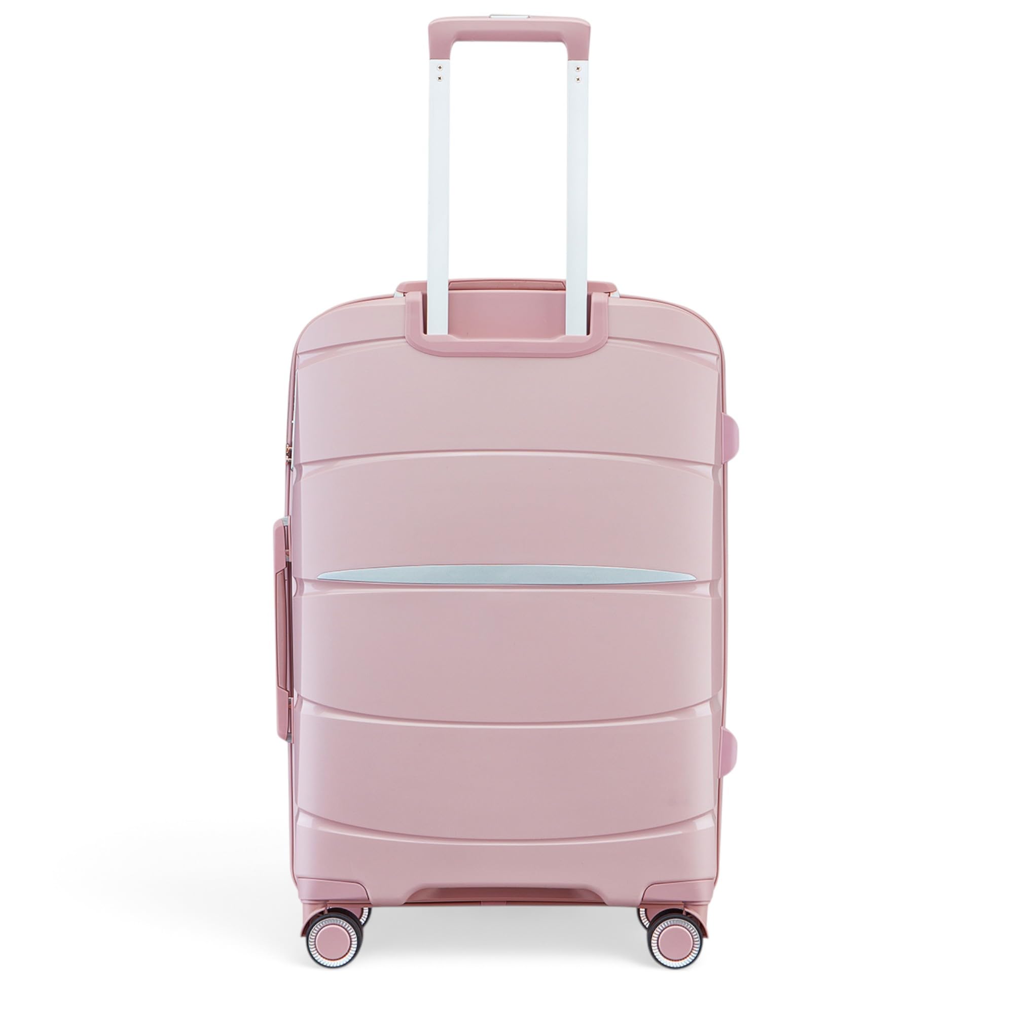 Grande Valise 75 cm Rigide Polypropylène - Valise Soute Avion Grande Taille XXL, 4 Roues Doubles Silencieuses, Serrure à Combinaison, Poignée Télescopique, 75 x 50 x 28 cm, Rose Gold