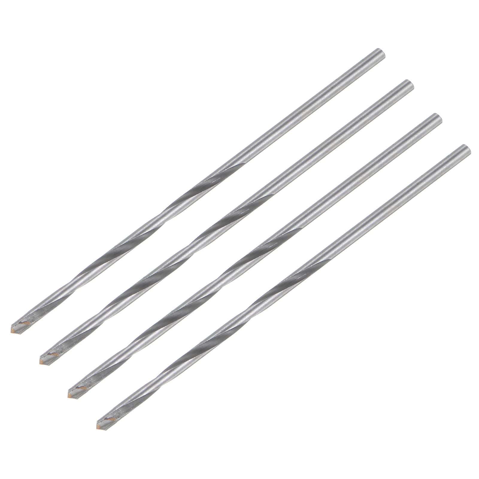 4 Forets Hélicoïdaux Carbure 3mm Pour Acier Trempé Et Inox - Longueur 100mm Sourcing Map