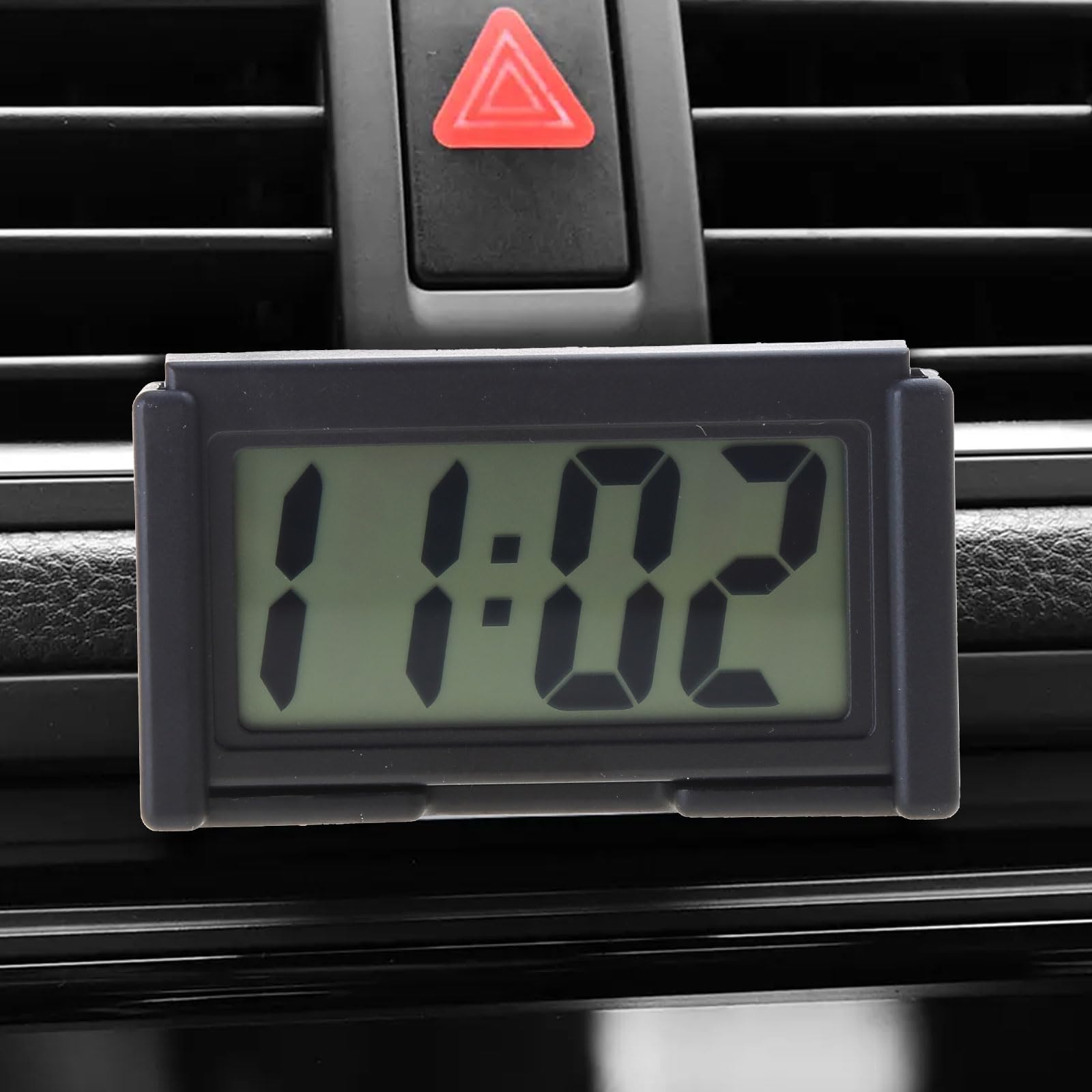 Drfeify Horloge De Voiture Solaire Horloge Numérique Lumineuse Portative D'horloge D'énergie