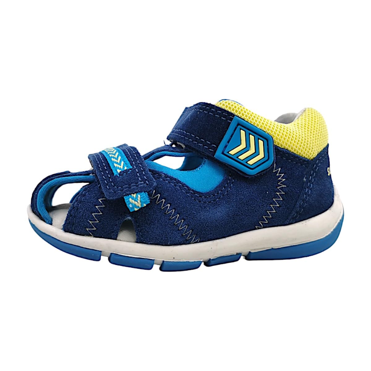 Superfit Boys' Freddy Sandals, Blue Yellow 8030, 2 UK Child