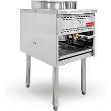 18 Commercial Wok Range, 125000 BTU Jet Burner with 16 Ring - ETL Certified NSF Listed Propane Gas Stir Fry Station for Restaurant Kitchens