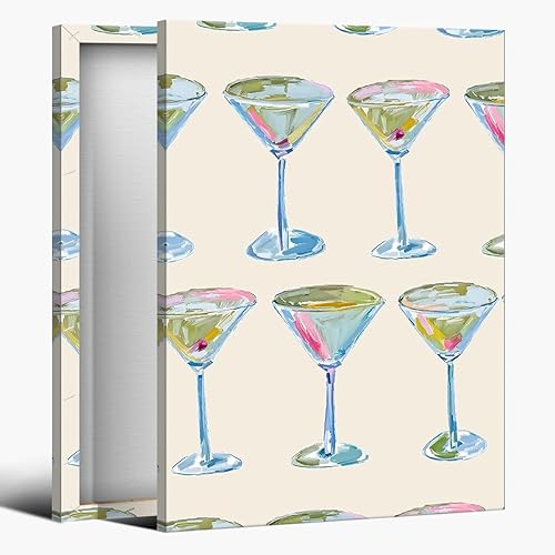 Miniatura 24 de Arte de Pared Vintage Extra Dirty Please Martini Cóctel Arte de Pared Carrito de Bar Arte de Pared Cóctel Martini Trendy Póster Estético Pósteres