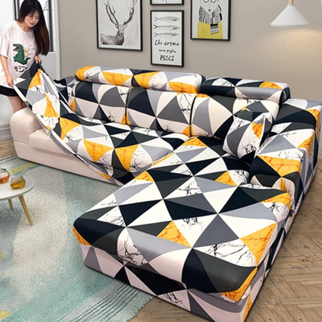 Sofa Slipcover L Shape Sectional Sofa Covers for Living Room Couch Covers Corner Sofa Protector for Pets 1 2 3 4 Seater Sofa Slipcovers L-Type Stretch Sofa Cover (Color : O, Size : 190-230cm)
