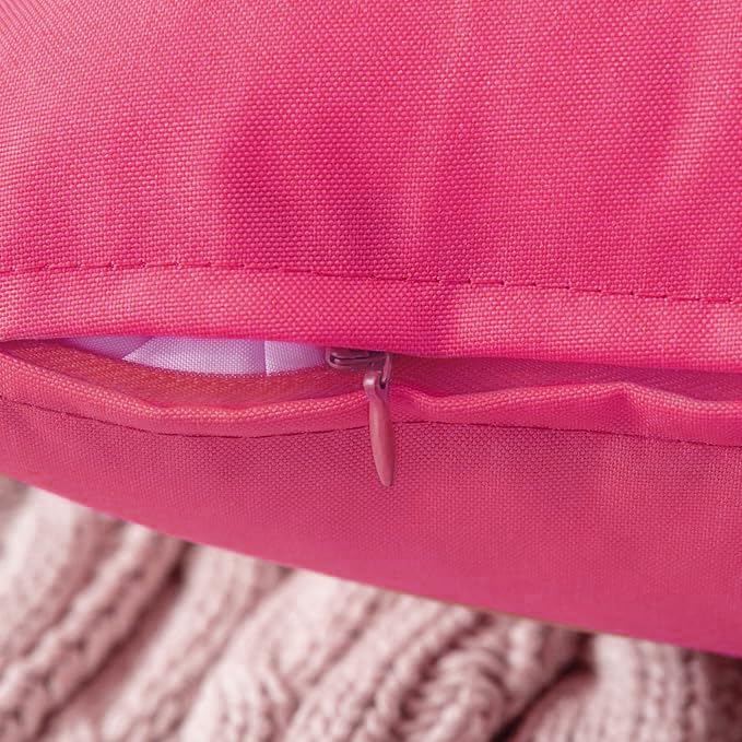 Miniatura 3 de MIULEE Paquete de 4 fundas decorativas de almohada de verano para exteriores, impermeables, cuadradas, para jardín, revestimiento de poliuretano,