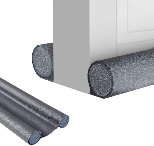 MAGIC SELECT Burlete Bajo Puerta Doble Polipiel, Ajustable 32-94cm | Aislamiento Acústico, Reductor Frío/Calor, Bloqueo de Viento, Luz, Polvo, Para Puertas y Ventanas, Bloqueo de Insectos