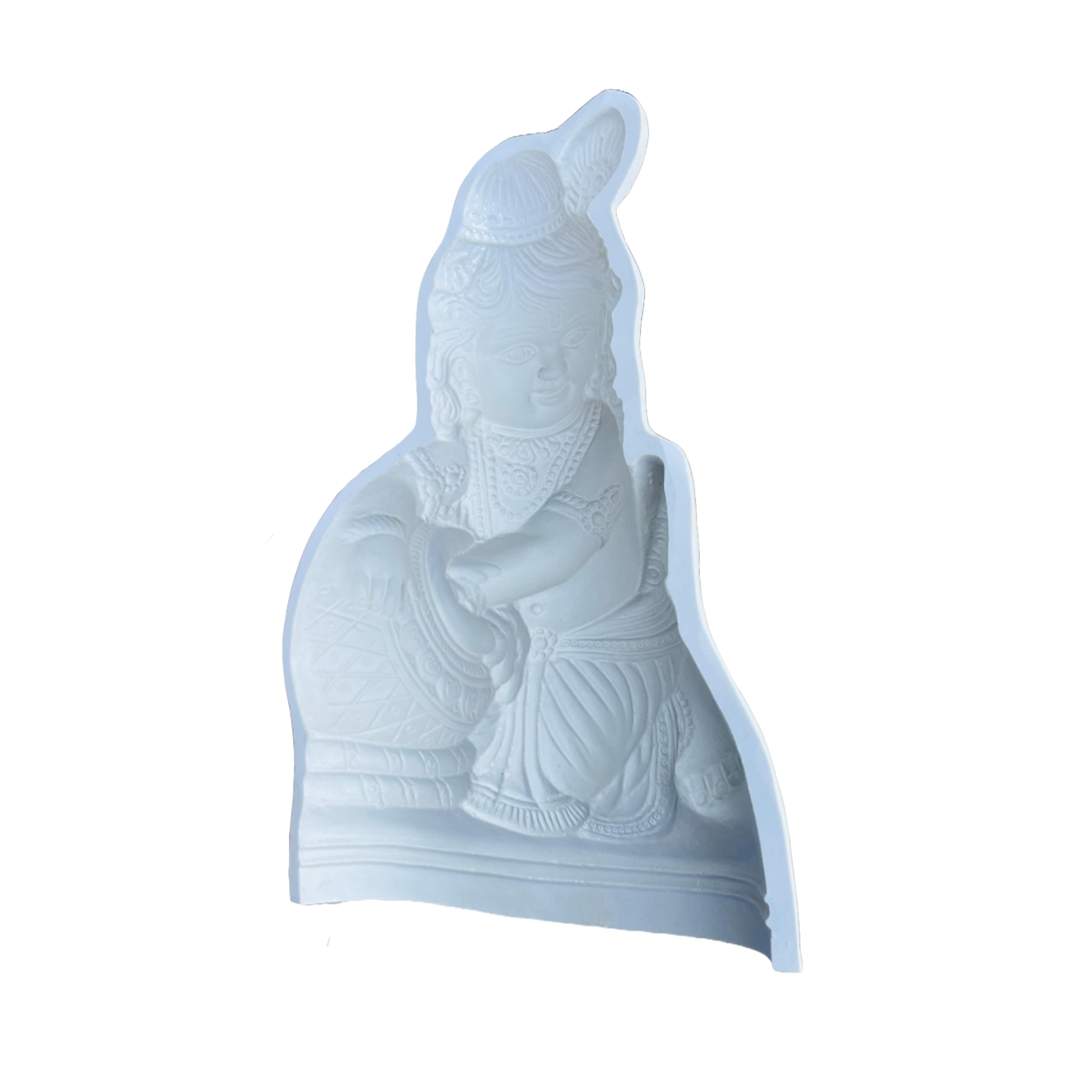 Art sculpture Bal Krishna Makhan Chor Idol Mold – Ideal for Clay Casting | Traditional Design | DIY Art & Craft - Image 4 thumbnail