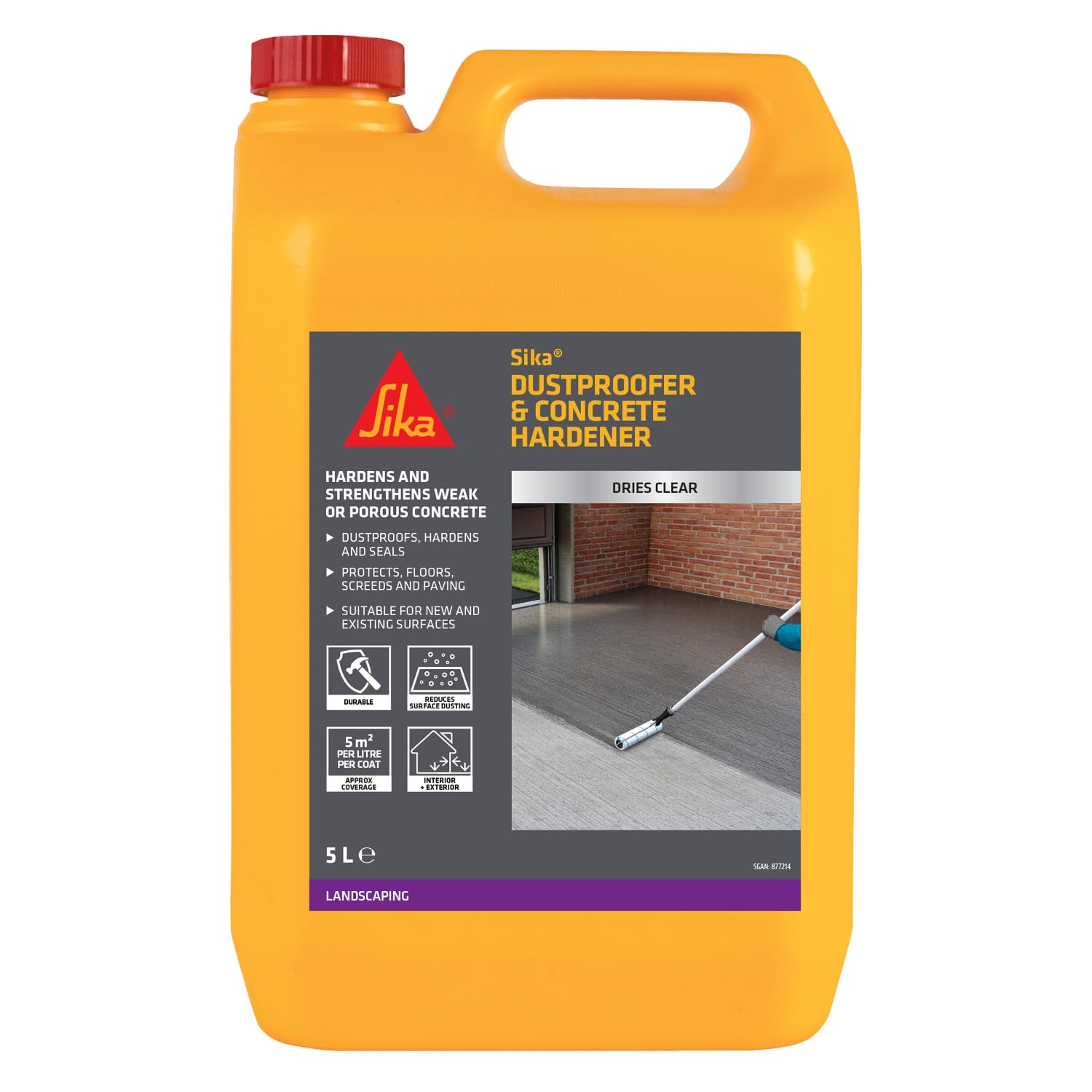 Everbuild 403 Premium Concrete Hardener and Dustproofer – Clear Coat – 5 Litre