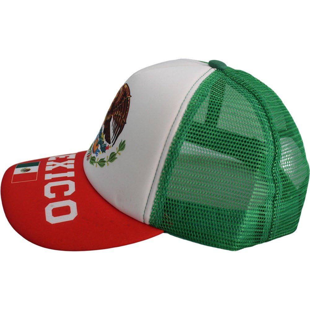 Casiler Breathable Mesh Mexico Flag Baseball Cap, Adjustable Unisex Patriotic Hat for Soccer Sport Outdoor Sun Shading