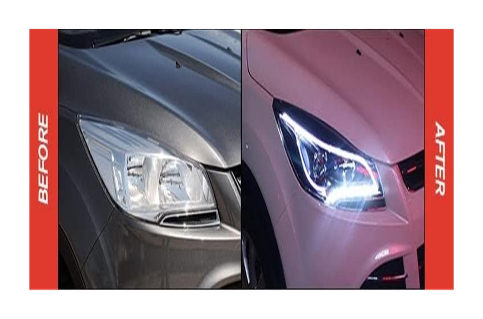 Escape Kuga 2013 Auto Front Headlight Dynamiczna konstrukcja kierunkowskazów Obiektyw Zespół optyczny (zestaw LED 6000K)