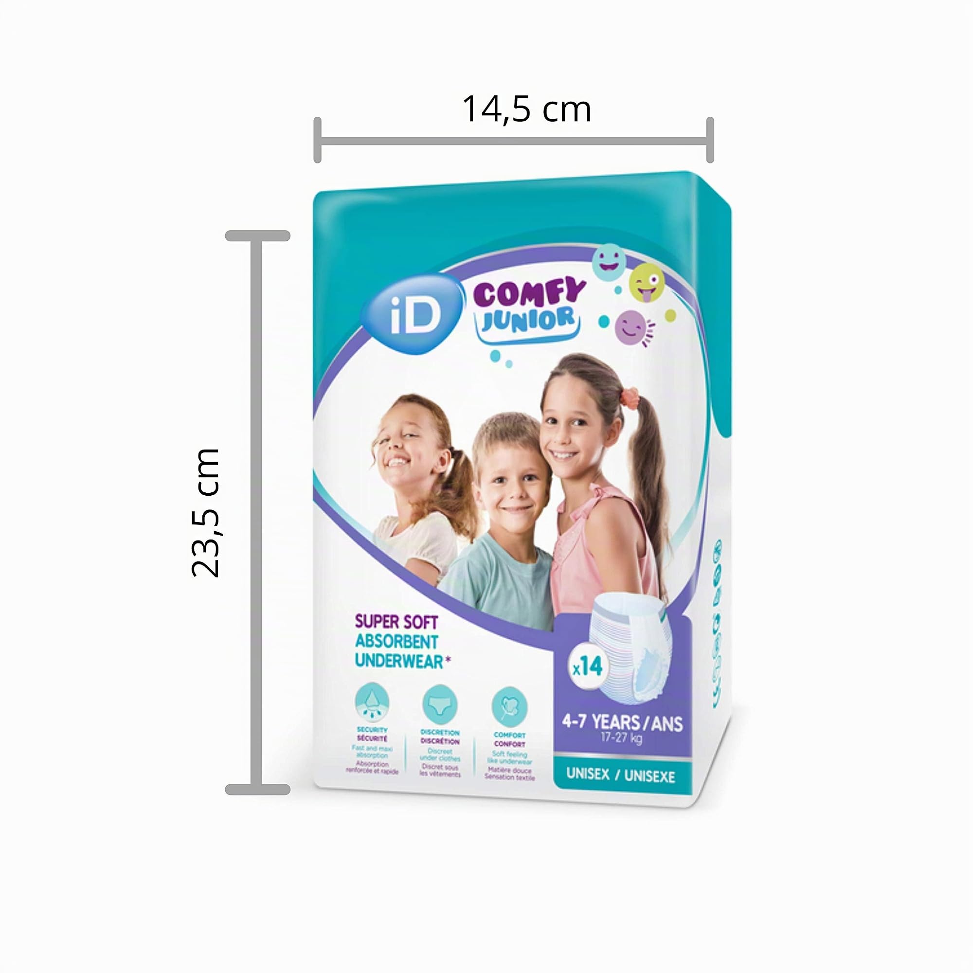 iD Comfy Junior Pants - für Kinder von 4-7 Jahren - bei Bett- und Hosennässen