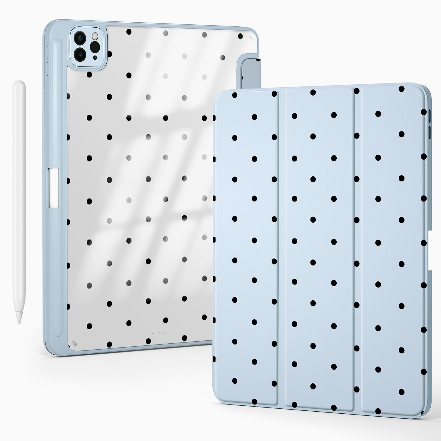 Funda para iPad Air de 11 pulgadas anticaída con reverso transparente rígido 8