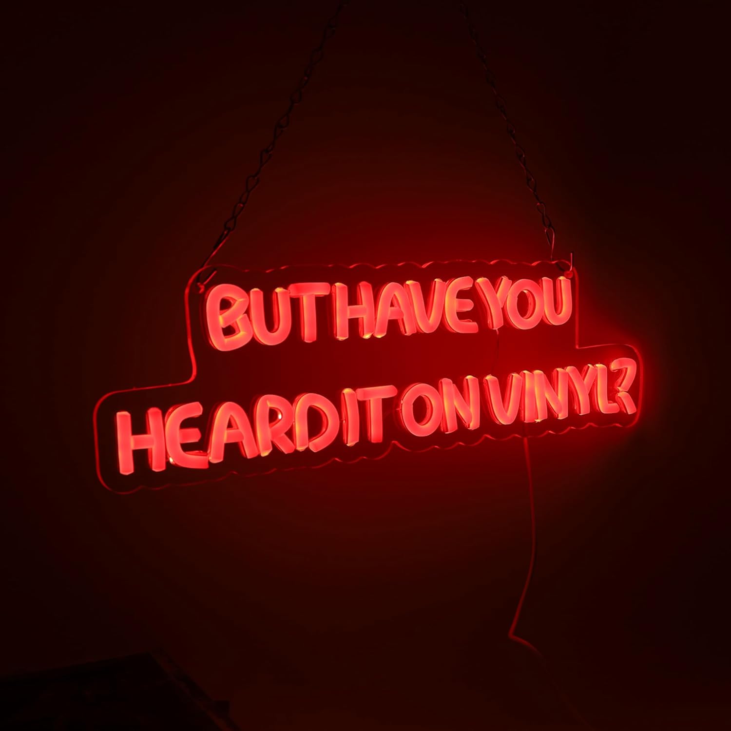 Retro Music LED Neon Sign for Wall Decor, But Have You Heard It On Vinyl Red Letter Neon Lights for Music Room Decor,Live Room Recording, Studio Decorations,Party, Cafe, Bar,Christmas Gift - Image 6