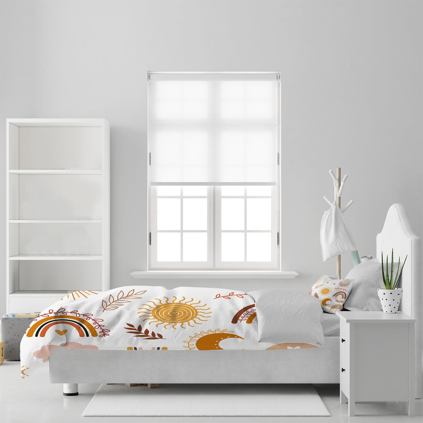 ANGIYUIN Set Biancheria Da Letto Bambini 6 Pezzi, Piumino Galaxy Arcobaleno Sfumato Con Glitter 3D, Morbida Microfibra, Per Ragazze E Ragazzi, Include Lenzuolo E Federe - 3
