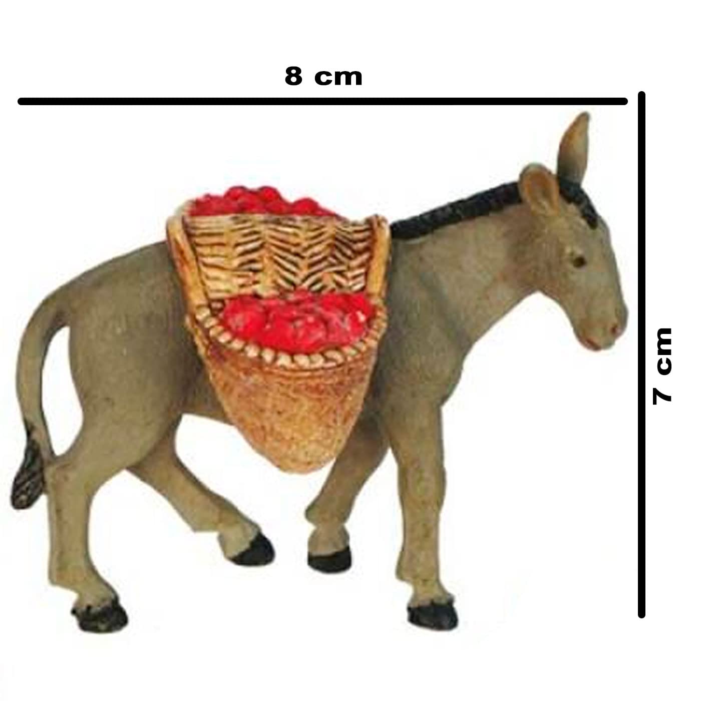 Acan Tradineur - Confezione da 2 Figure di Mini Maiale Naif - Realizzate in marmolina - Figure Decorative Divertenti per Presepe, Natale, Decorazione Tradizionale