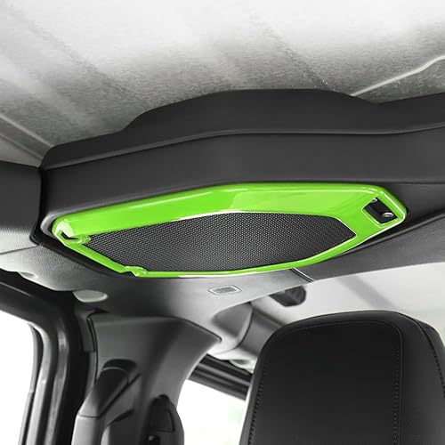 Miniatura 7 de Voodonala Para Jeep JL JT Altavoz Audio Trim Top & A Pillar Trim para 2018-2022 Jeep Wrangler JL JLU Gladiator JT, ABS Verde 4 piezas