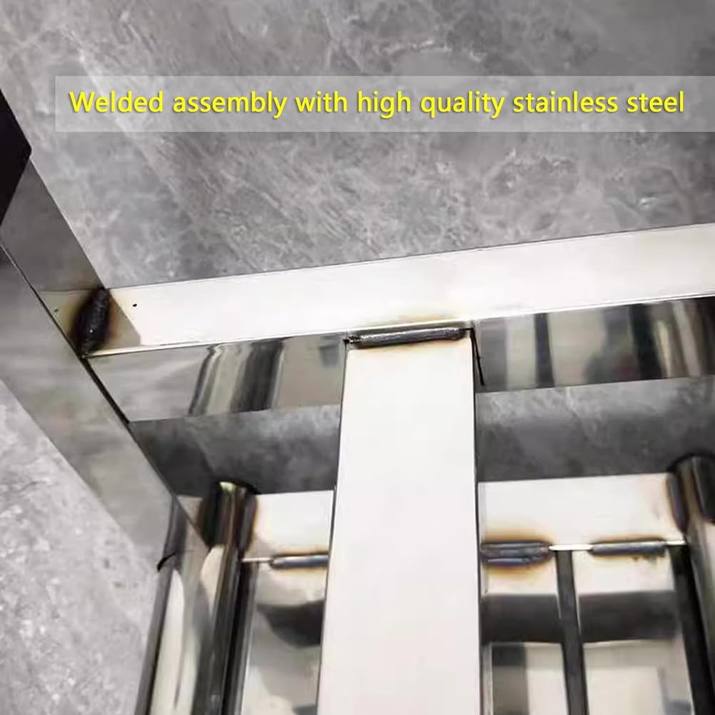Edelstahl -Duschhockersitz, Edelstahl -Duschstuhl Mit Abgerundeten Ecken, Kapazität Von 330 Lbs, Metallbadezimmersitz Für Senioren, Leichte Nicht Schlechte Badebank,2xl