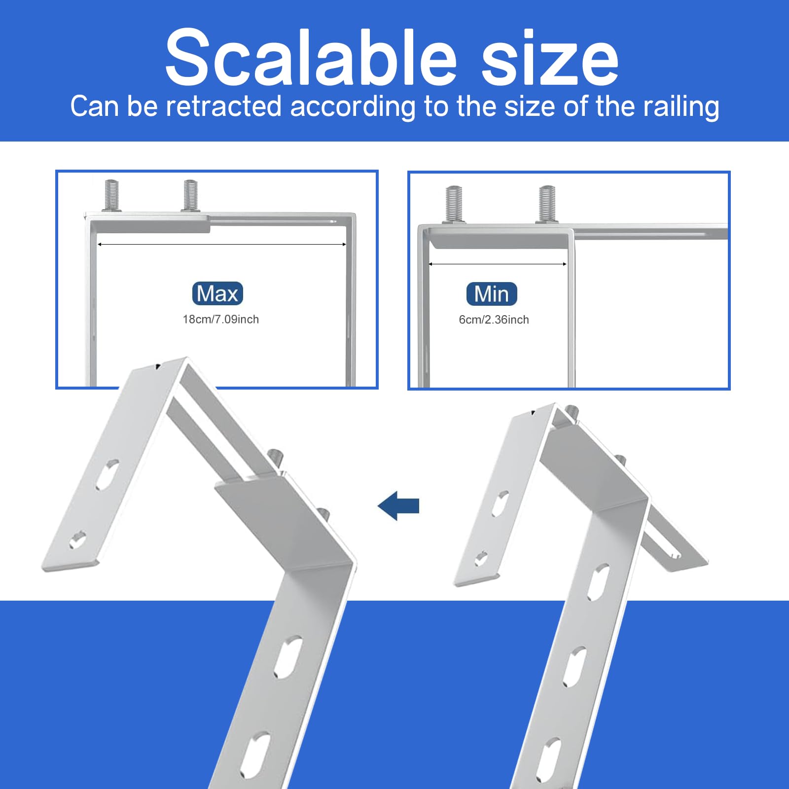 Solarpanel Haken Edelstahl - Balkon Halterung Für Solarmodule (2 Stück)