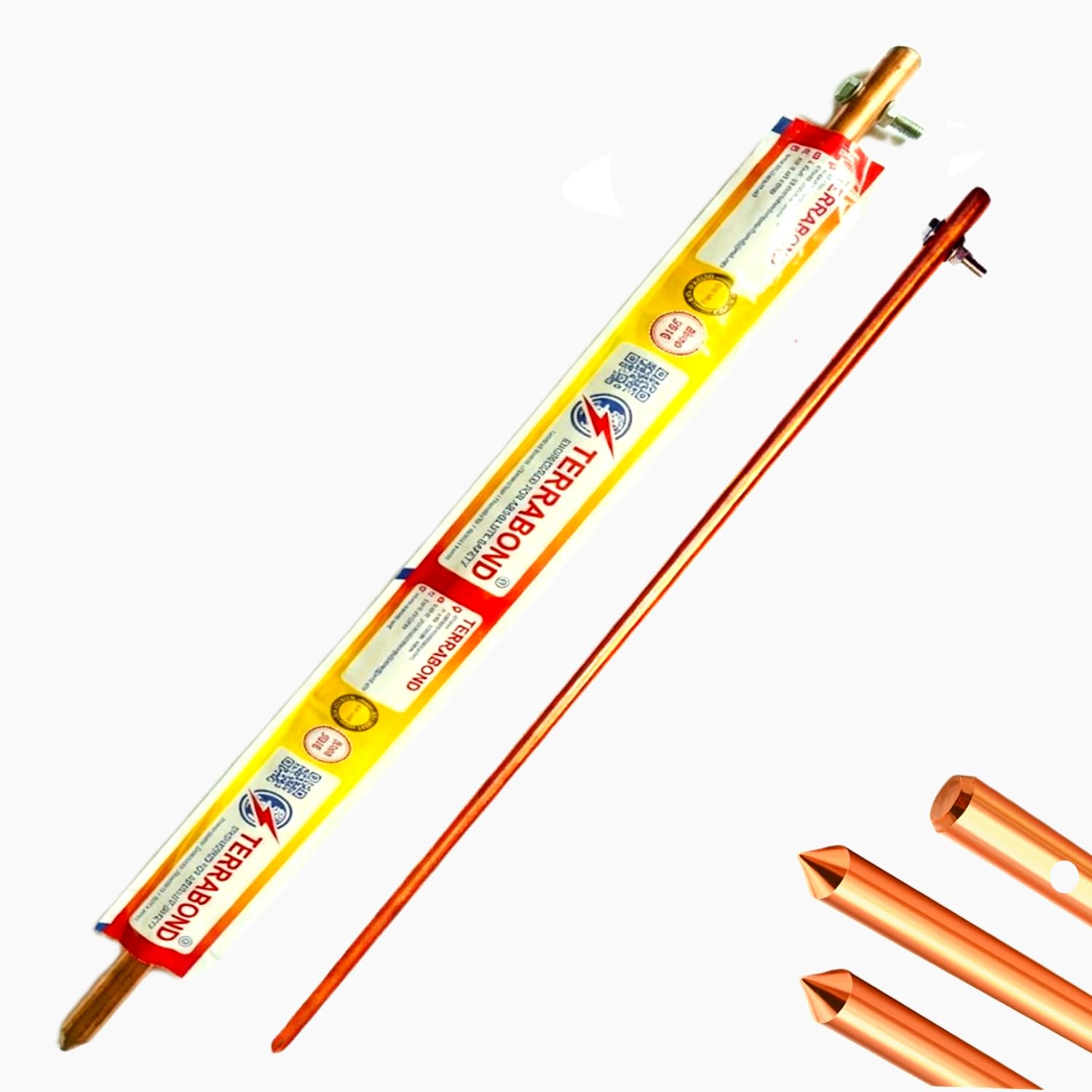 Jashsun 1M Earth Rod Copper Earthing Home 3 Feet Copper Bonded