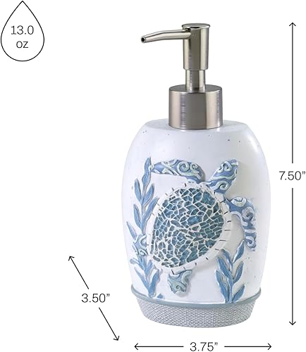 Vista 14 de Avanti Linens - Soporte para cepillos de dientes, artículos esenciales para el baño de invitados, decoración del hogar Sealife (colección Caicos)