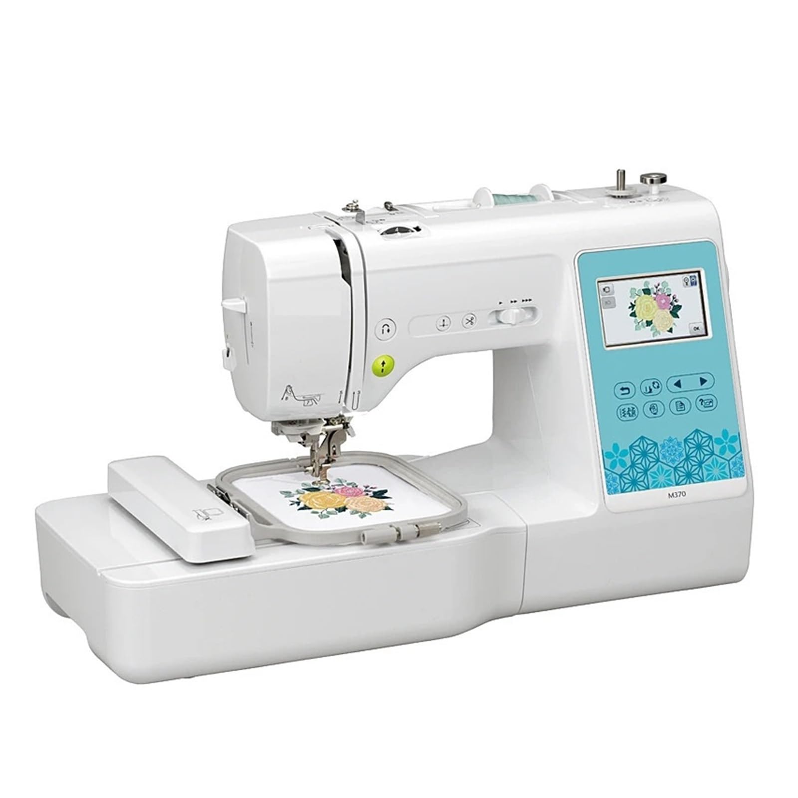 M370 Máquina de bordar para computadora para coser el hogar, eléctrica, automática, segura y práctica