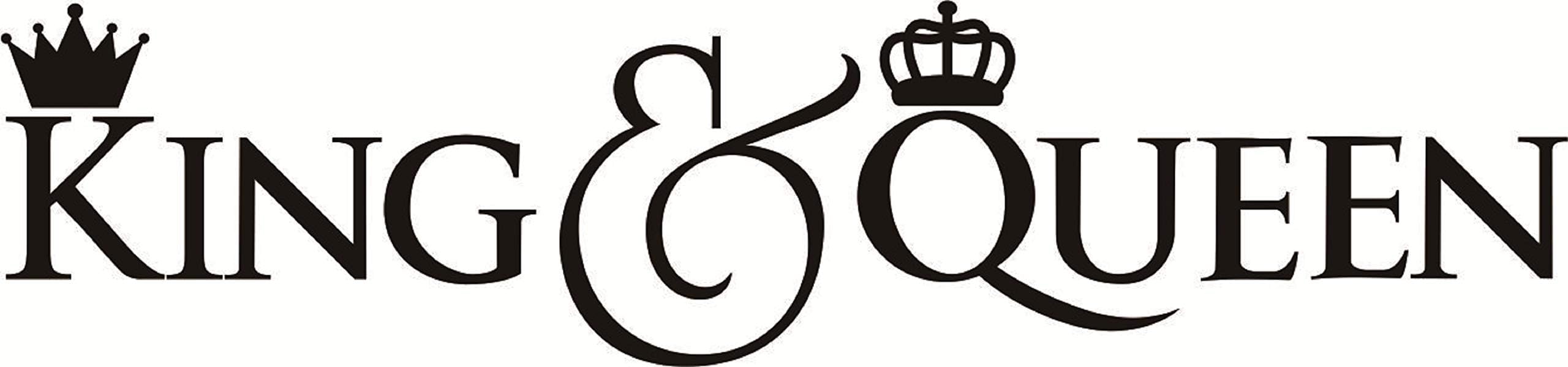 Wall Vinyl Sticker Decals Art Decor King Queen up to 30" Long Approximate 10" Wide Old Vintage Crown #1215