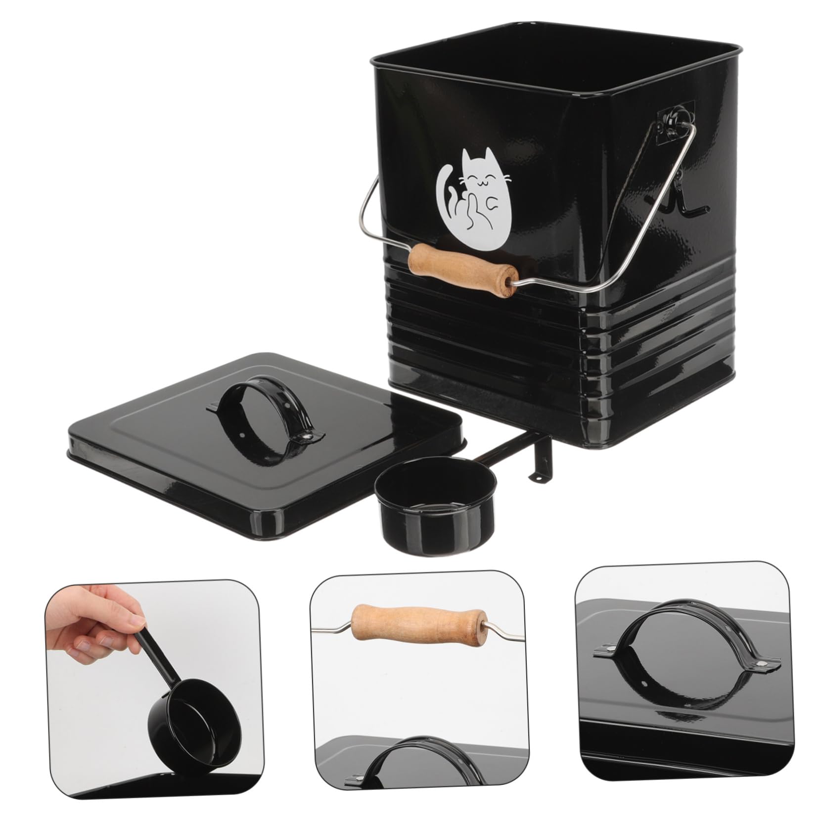1set Contenitore Per Snack Di Gatti e Cani Pratico Con Cucchiaio Design Leggero e Sicuro Per Alimenti Animali Domestici Per Casa e Cucina Resistente e Facile Da Trasportare