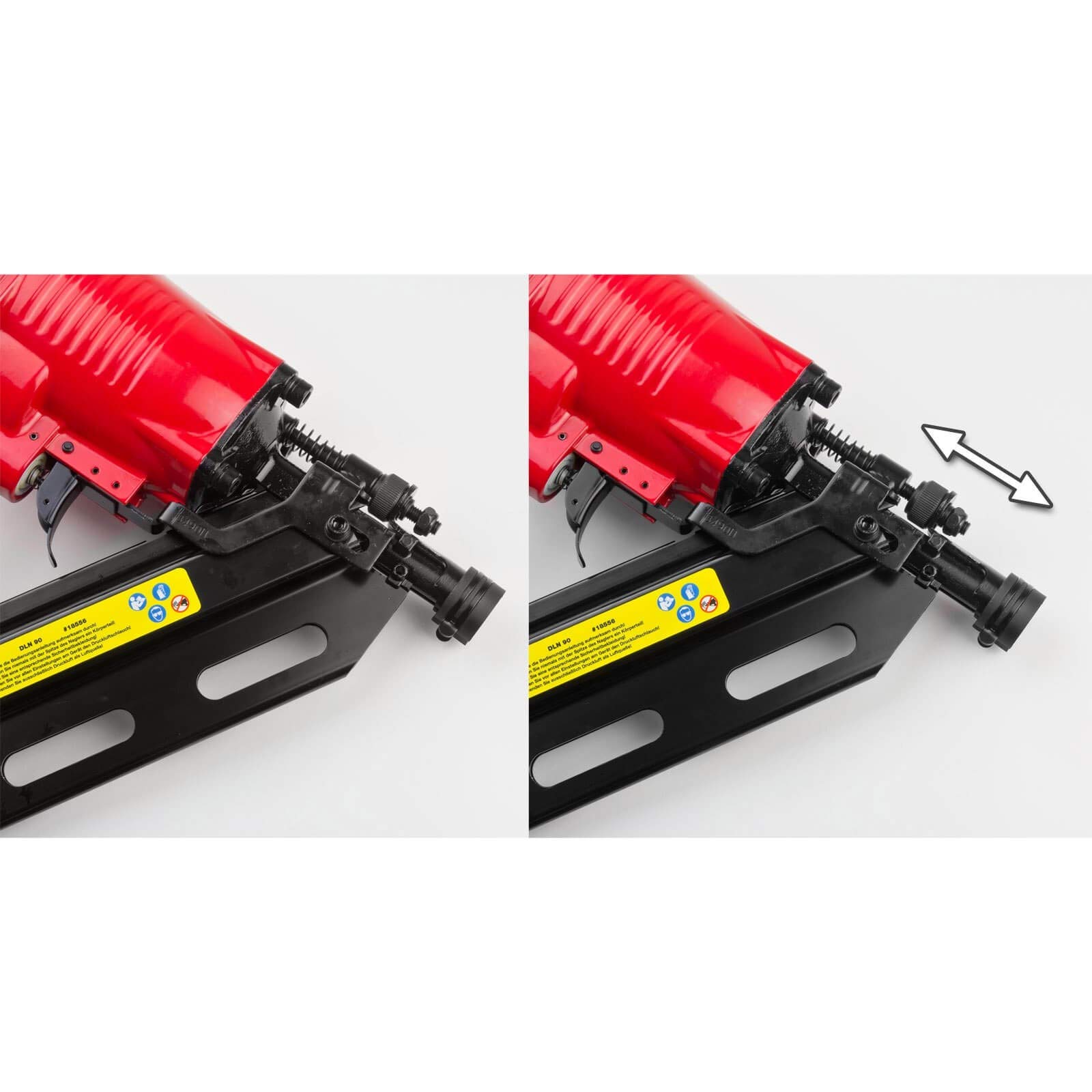 DEMA Druckluftnagler 50-90 mm 34° – Mit Koffer, Profi-Nagler für Holzarbeiten, Möbelbau und Bauprojekte