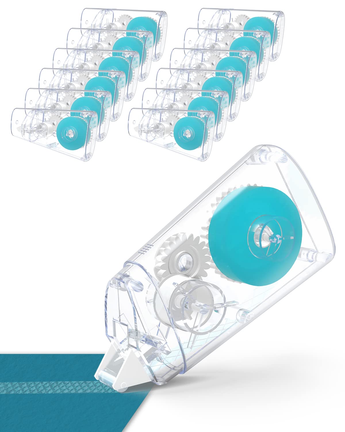 Lzerking Double Sided Glue Tape Roller Permanent, 12 Packs