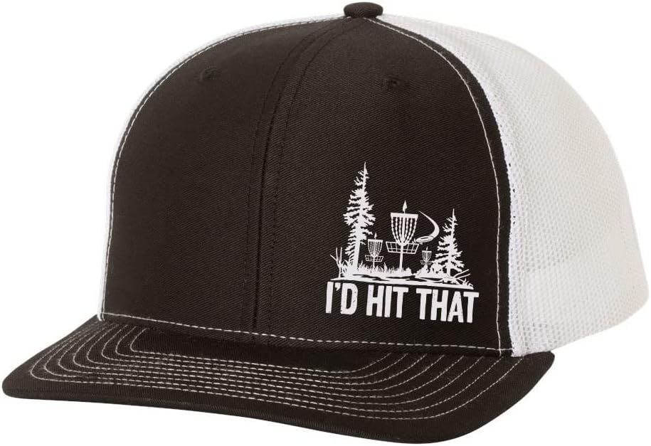 Trenz Shirt Company Disk Golf Funny I'd Hit That Golfer Mens Embroidered Mesh Back Trucker Hat