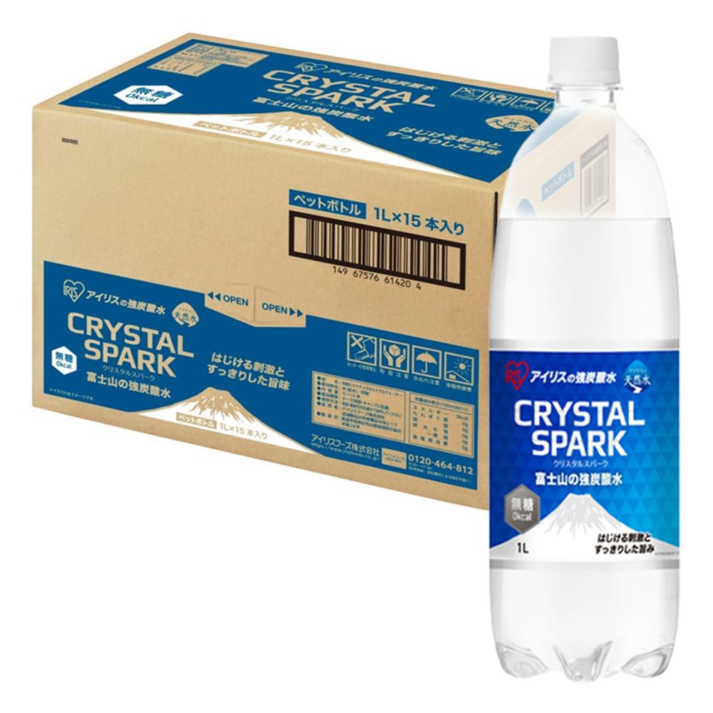 Amazon.co.jp: アイリスオーヤマ 炭酸水 1000ml ×15本 富士山の