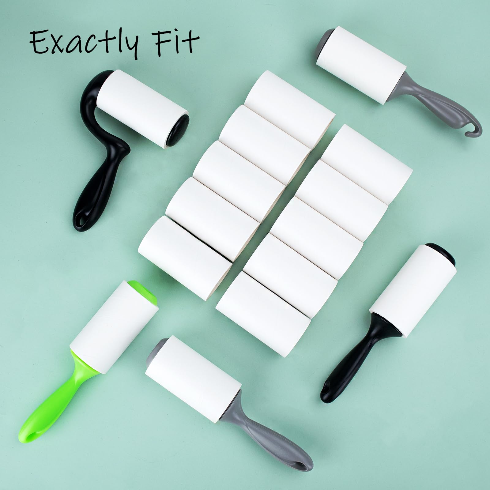 Recambios de rodillo de pelusa de 4 pulgadas para rodillos de pelusa Scotch Brite para pelo de mascotas, extra pegajoso, 60 hojas/rollo, paquete de 10 rollos en total 600 hojas