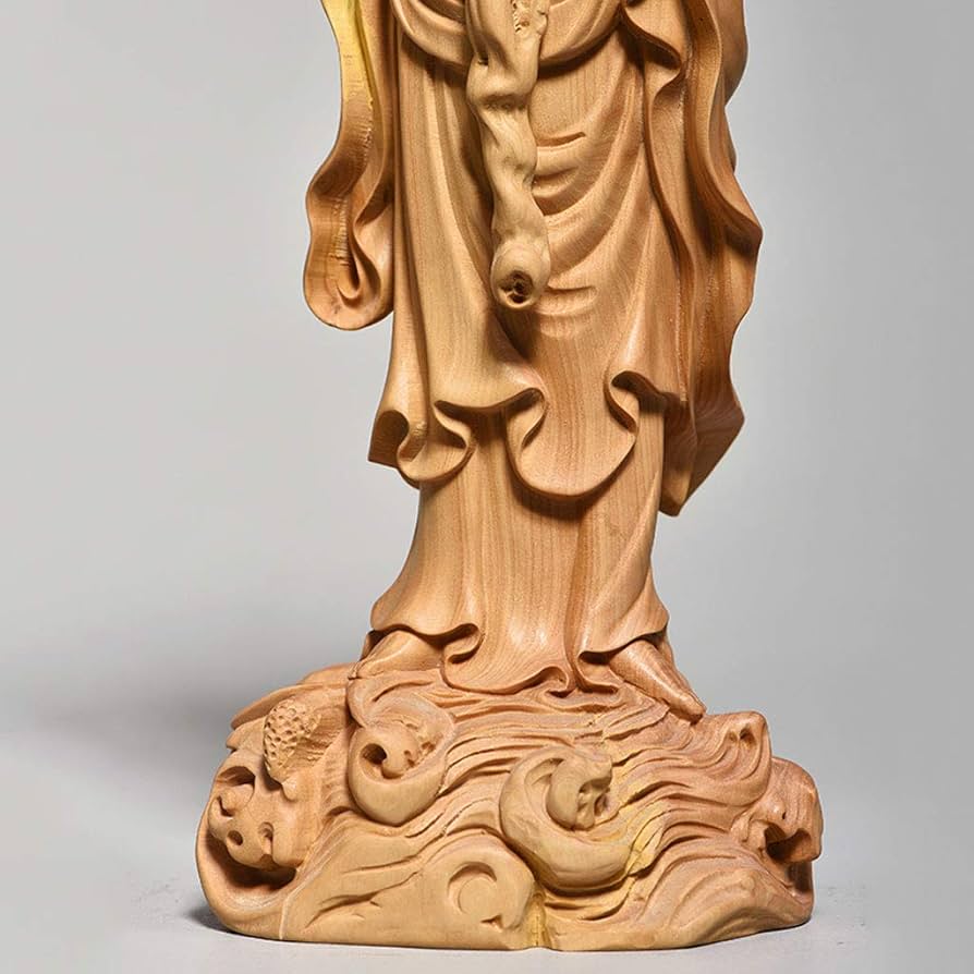 達磨大師の木製仏像 約44cm Amazon.co.jp: [華能] 達磨大師坐像 高級天然ツゲ木彫り達磨像 木製