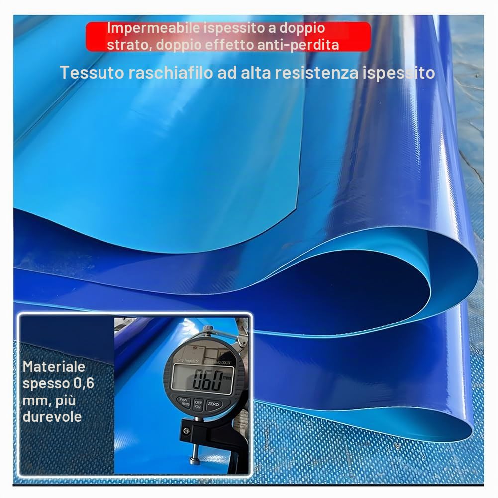 Stagno per pesci in tela di PVC con telaio in acciaio, grande piscina rettangolare fuori terra con finestra di visualizzazione trasparente, serbatoio dell'acqua pieghevole