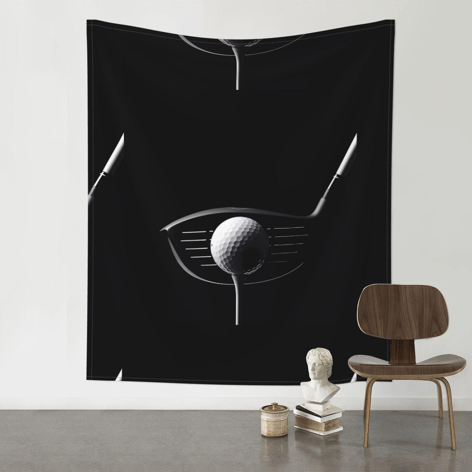 YYHHAOFA Golf Fitness Prints 60x51in Wall Tapestry – Durable Polyester Throw for Dorm, Beach, & Home Decor