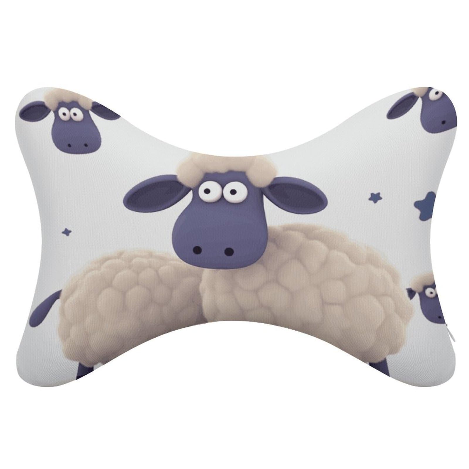 Adfgyerh Style Sheep Pillow ，Memory Foam Pillow Core，Cushion,Provide Neck Support，Car Pillows For Travel Car Seats And Home Offices.