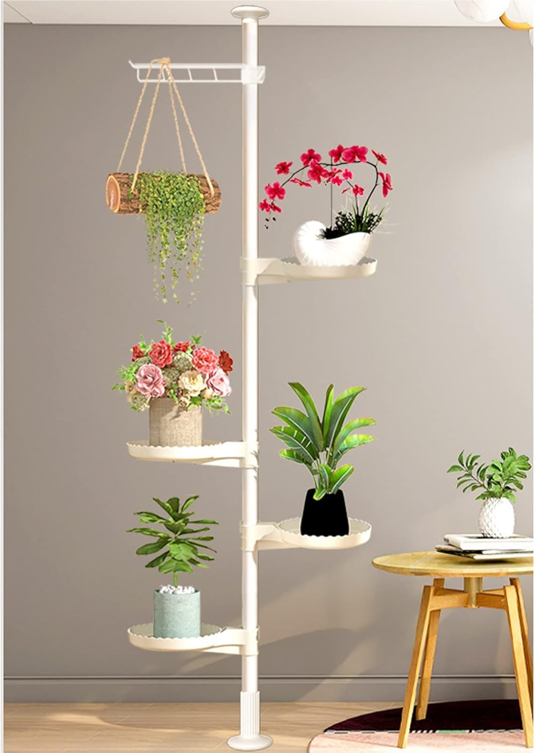 Flower Holder,Indoor Plant Pole Spring Tension Rod Indoor Plant Pole