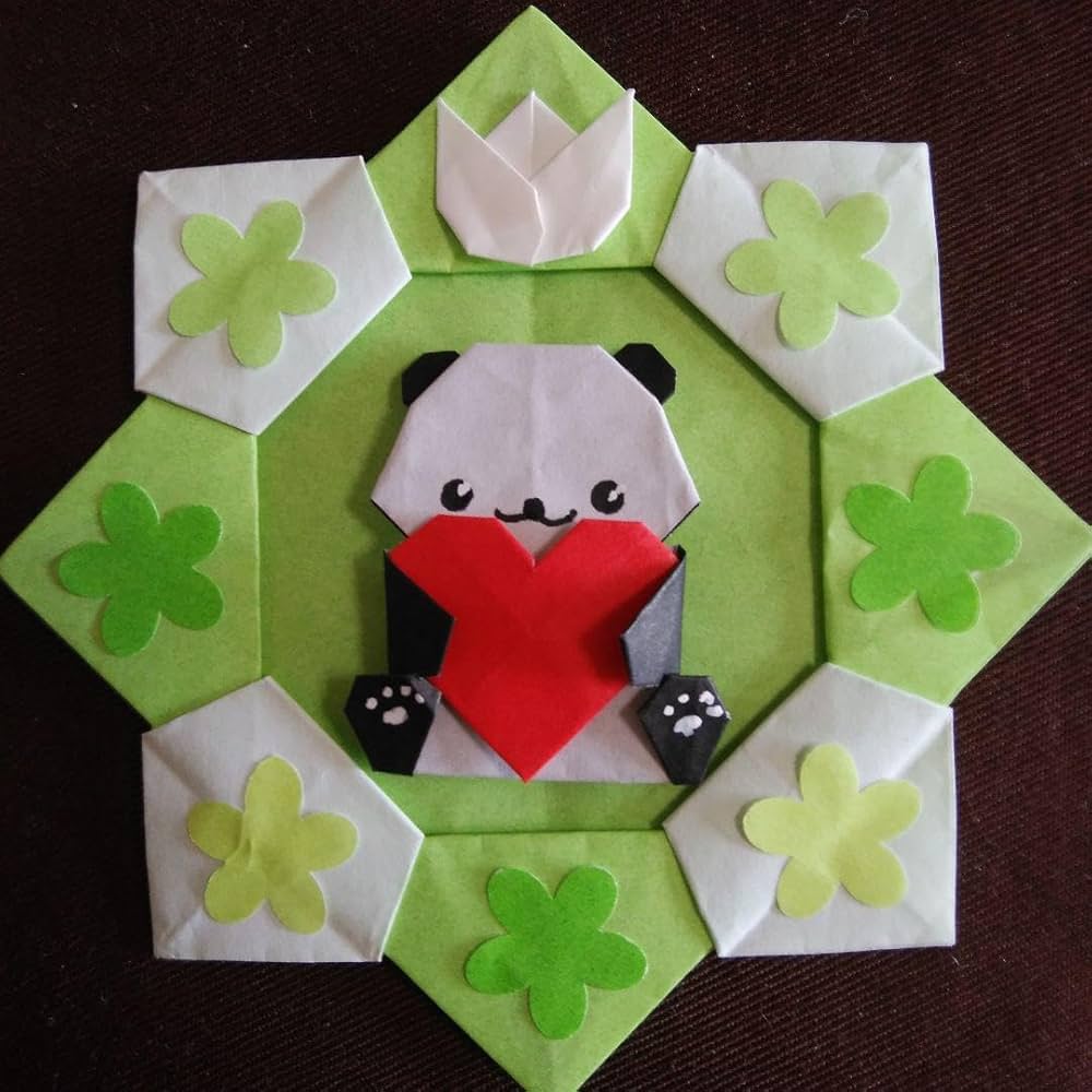 Amazon.co.jp: 折り紙 パンダメダル バレンタイン メッセージ
