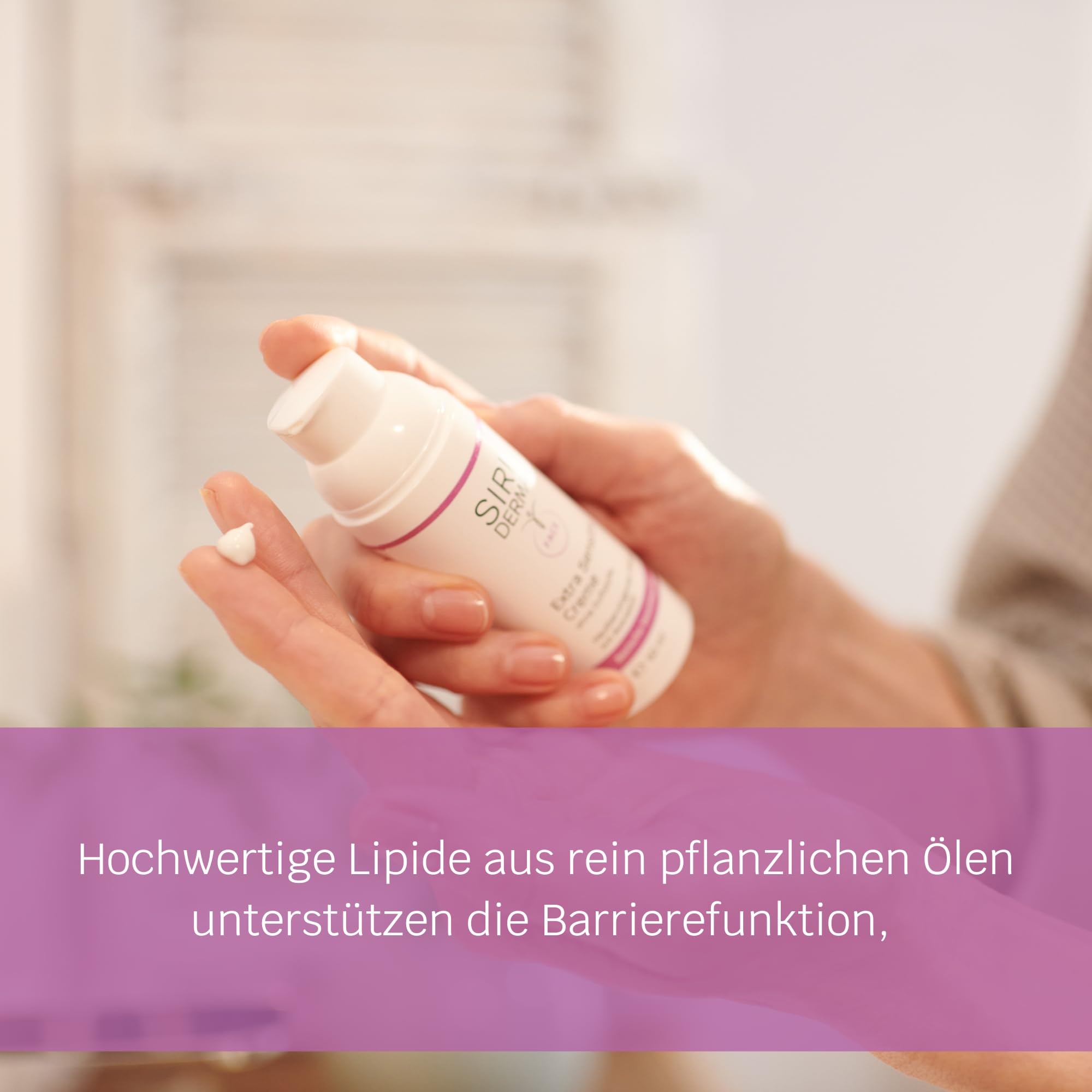 SIRIDERMA Extra Sensitiv Creme | Basische Gesichtscreme für sensible, sehr trockene Haut | Auch bei Neurodermitis, Psoriasis (ohne Parfum, 150 ml)