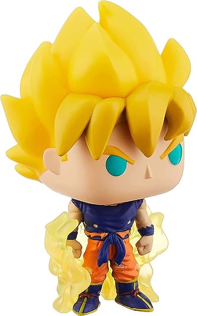 Funko 48600 POP Animation: Dragon Ball Z S8-Super Saiyan Goku (First Appearance) Dragonball SS Collectible Toy, Multicolour,3.75 inches