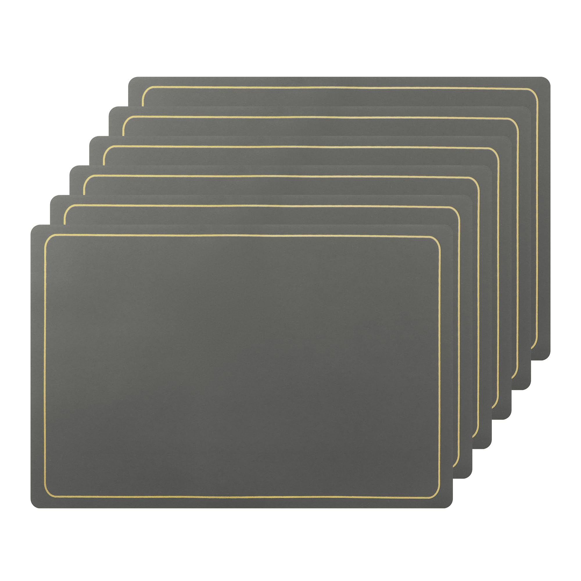 Sets de table en similicuir gris de qualité supérieure résistants à la chaleur