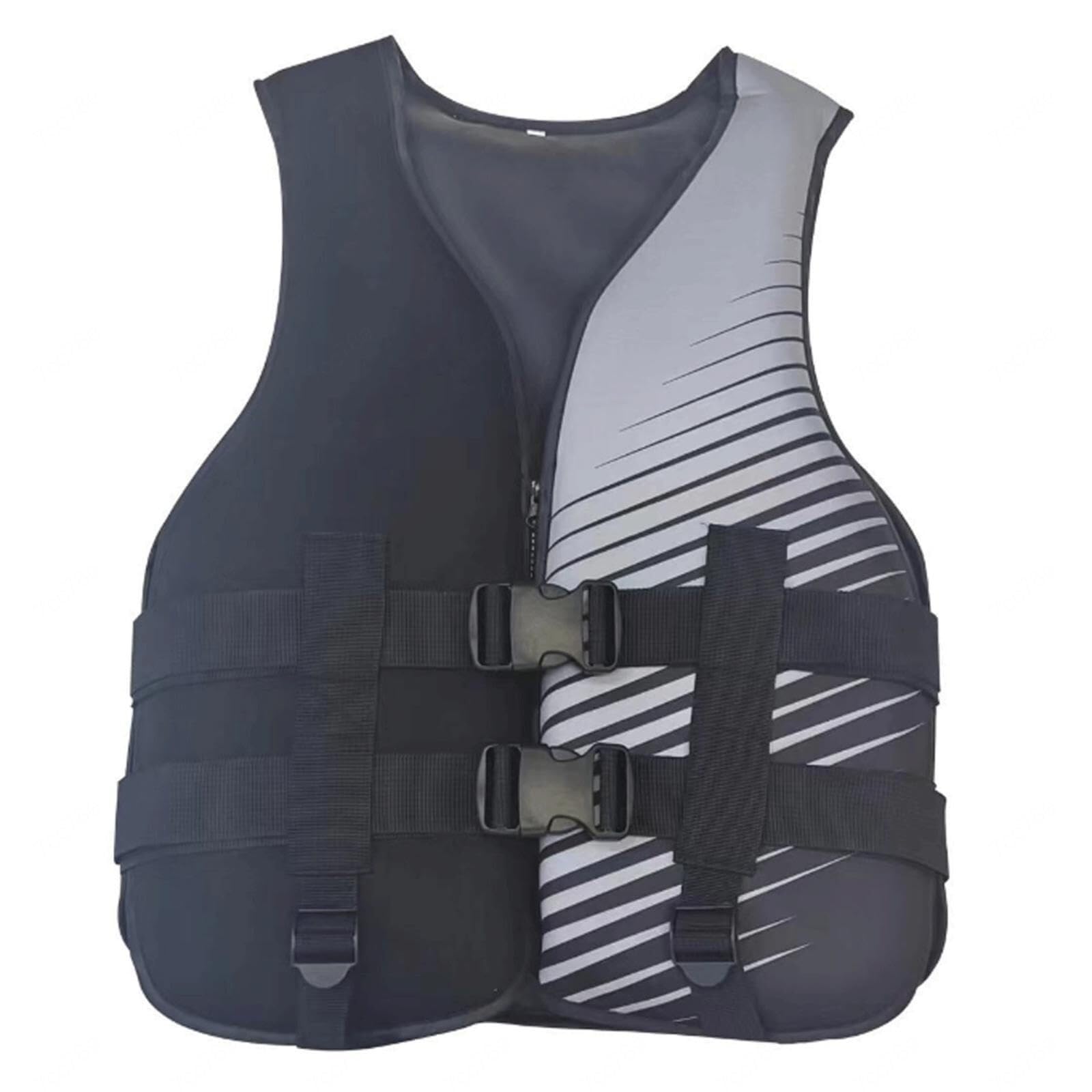 Life Jackets for Adults, High Buoyancy Life Jacket, Portable Swim Vest Jackets with Adjustable Safety Strap for Boating Fishing Surfing(black,XXL)