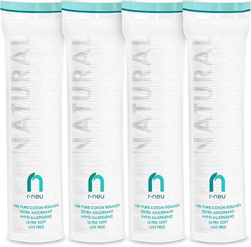 400 rondas de algodón con soporte acrílico, algodón turco de alta calidad, removedor de maquillaje 100% natural, dispensador transparente con ribete