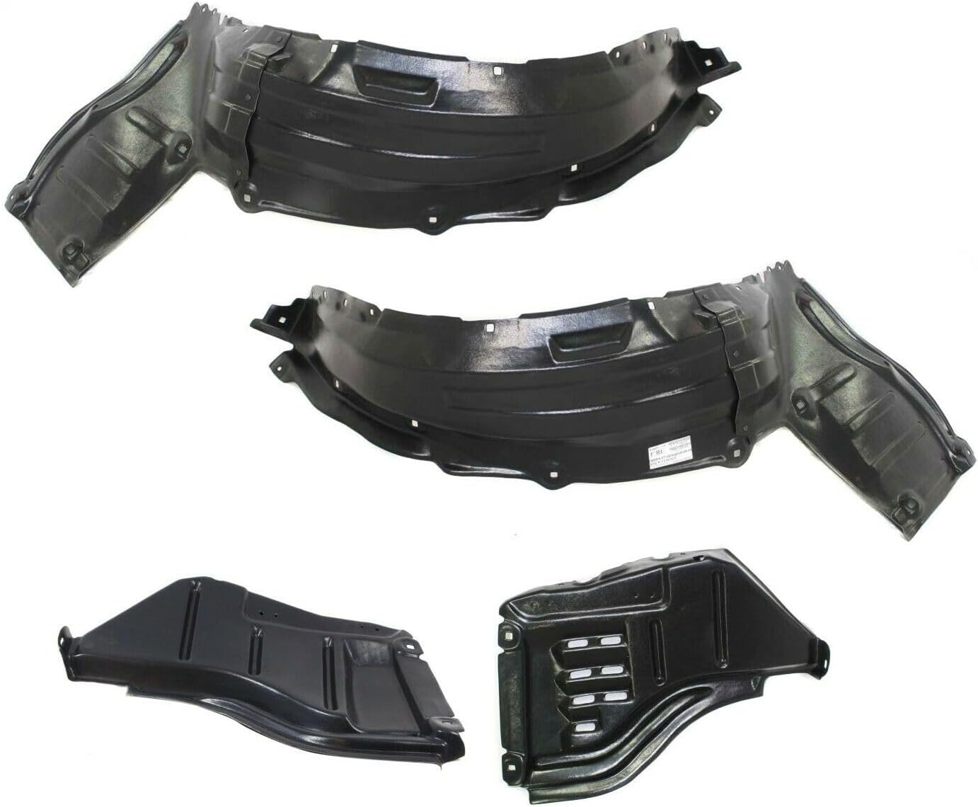 Inner Liner 4pcs Wheel Front Rear Left Driver Right Passenger Side Plastic for Toyota for Tundra SR5 2011 Base/Limited 2007-2013 538080C011 538050C020