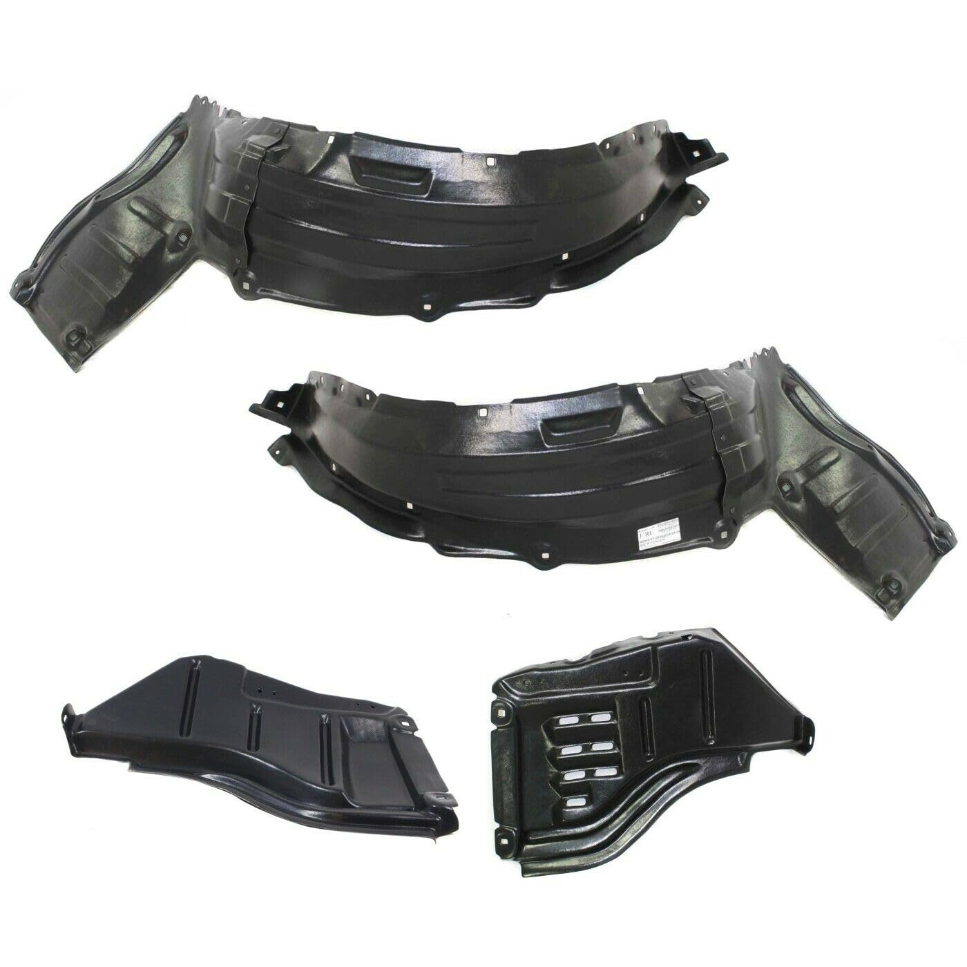 Inner Liner 4pcs Wheel Front Rear Left Driver Right Passenger Side Plastic for Toyota for Tundra SR5 2011 Base/Limited 2007-2013 538080C011 538050C020