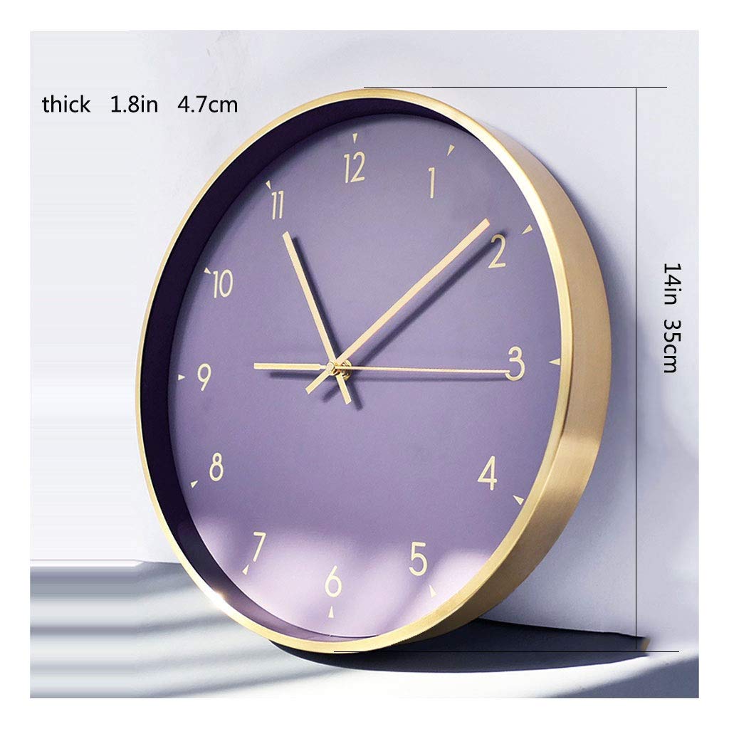 Amazon.co.jp: 壁掛け時計エレガントな紫色のつや消し金属