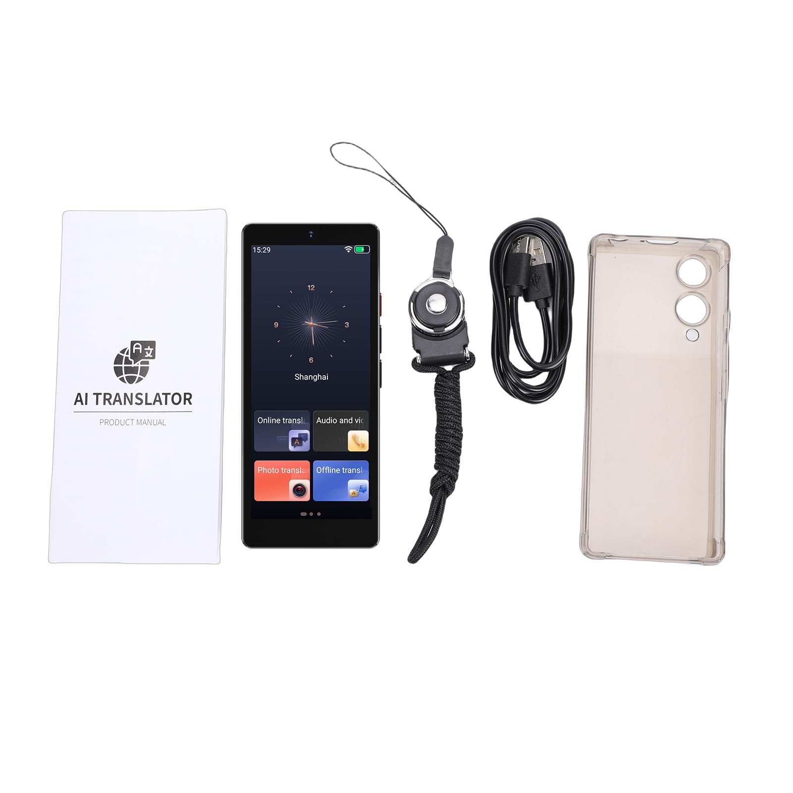 Marhynchus AI Smart Translator, Sprachübersetzungsgerät für 148 Sprachen mit 5-Zoll-HD-Bildschirm, Echtzeit-Videoanrufe für Reisende und Geschäftsleute