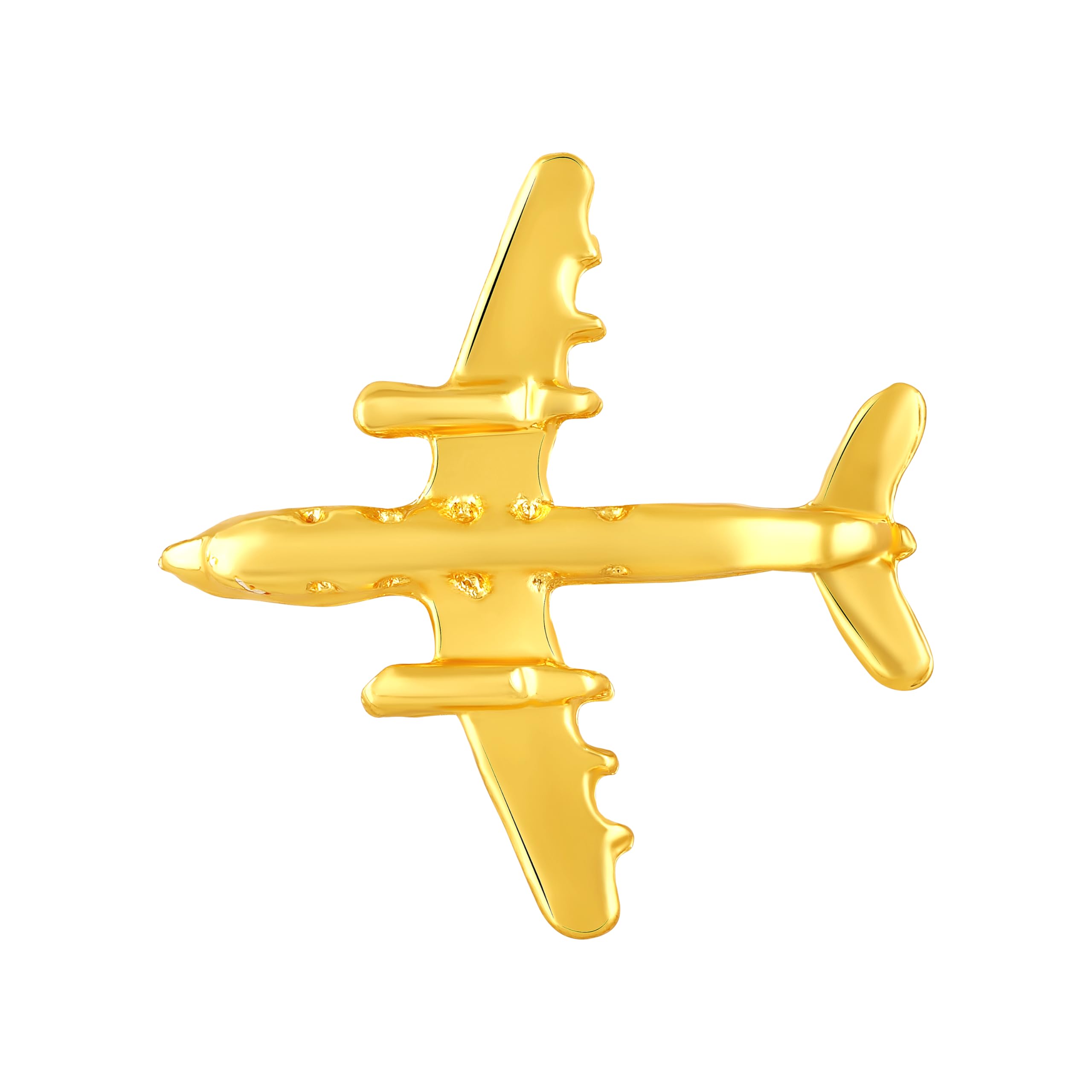 Small Aeroplane Shape Lapel Pin Brooch with Gold Plating for Men (BP1101183G)-image-44